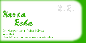 marta reha business card